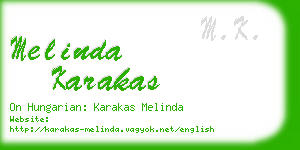 melinda karakas business card